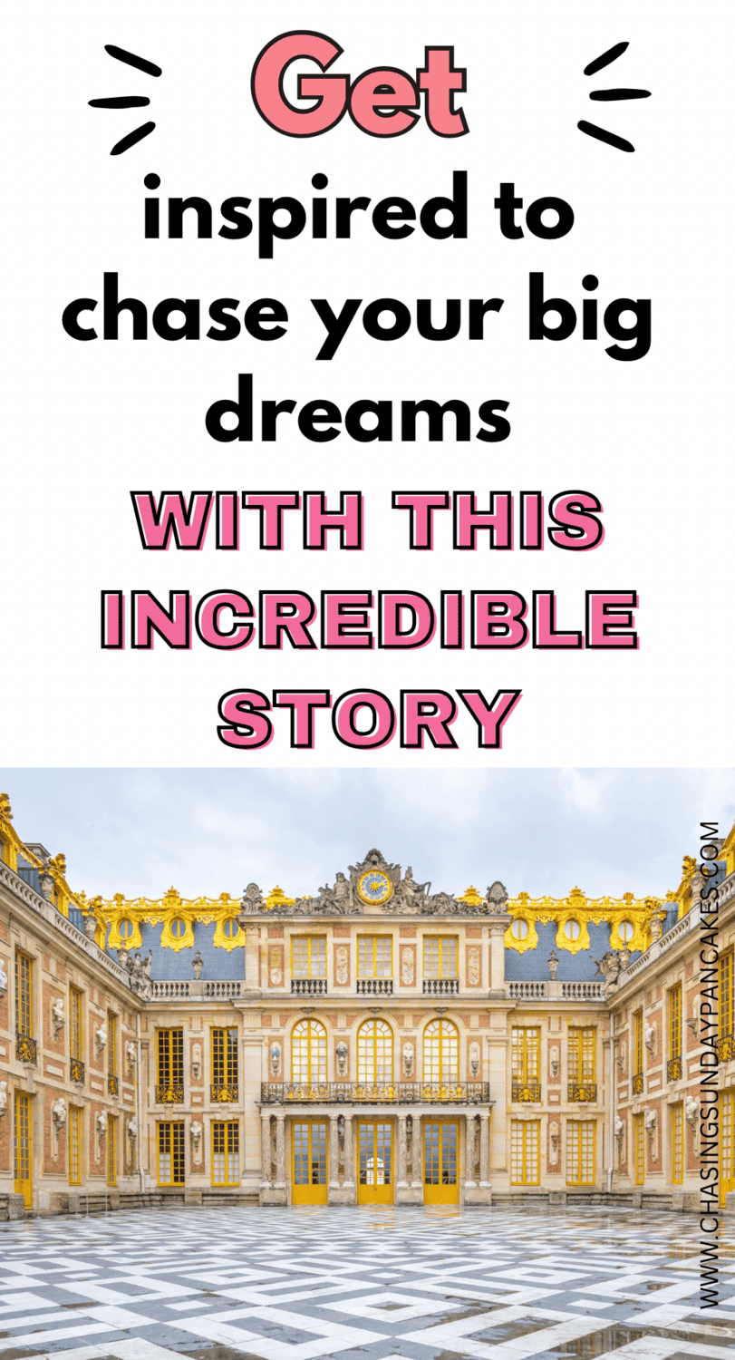 Pinterest pin image to save this inspiring article on chasing your dreams for later 