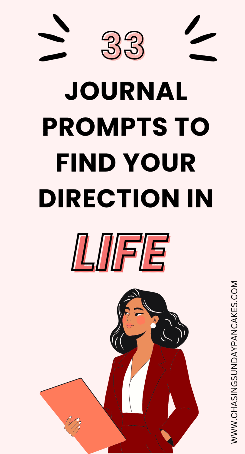 Pinterest pin image to save this post on journal prompts for when you feel lost in life 
