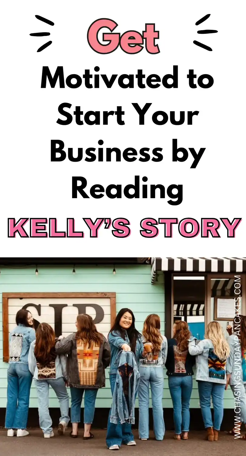 Pinterest pin image to save this motivating story on starting a business for later