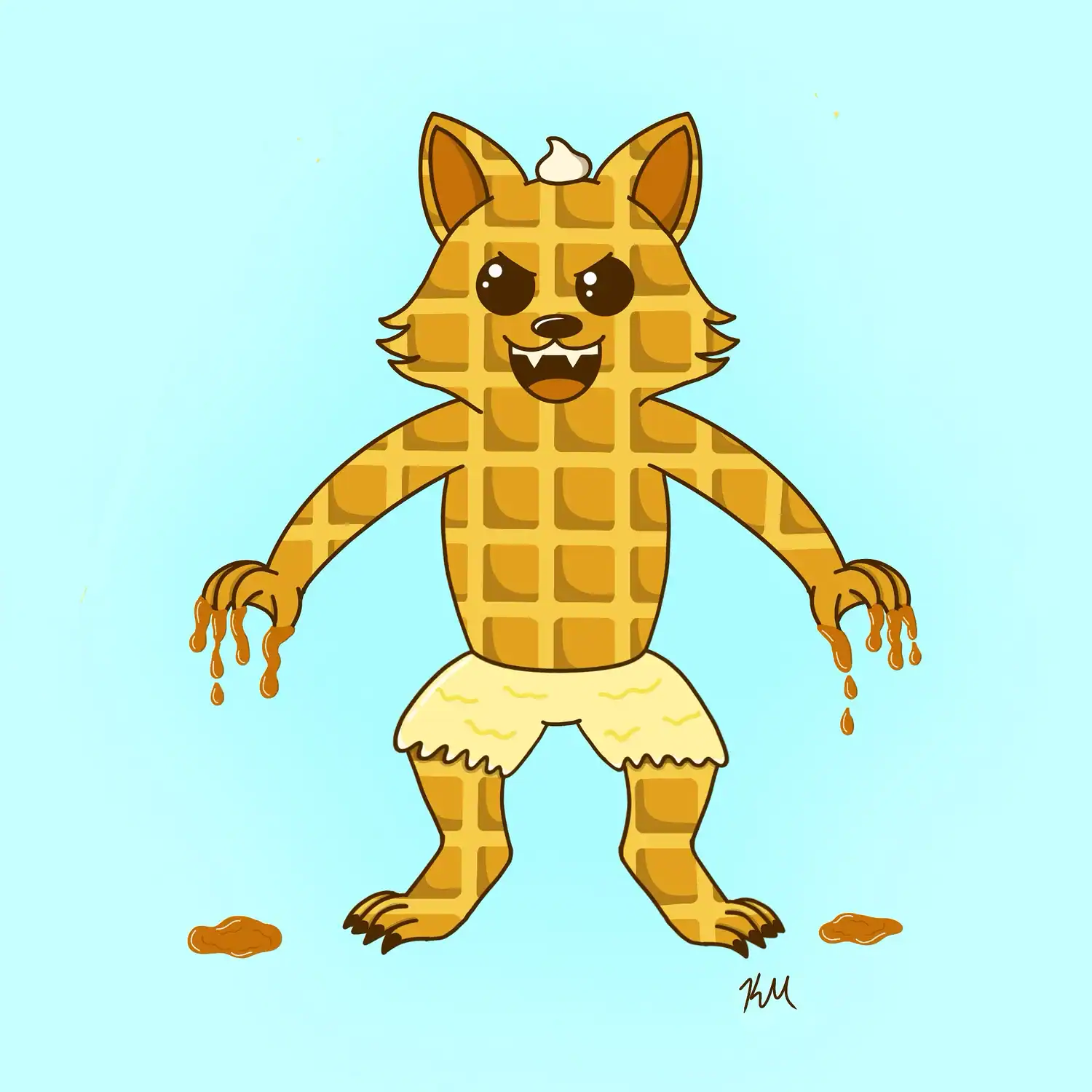 drawing of a character I created as I built my confidence with illustrating