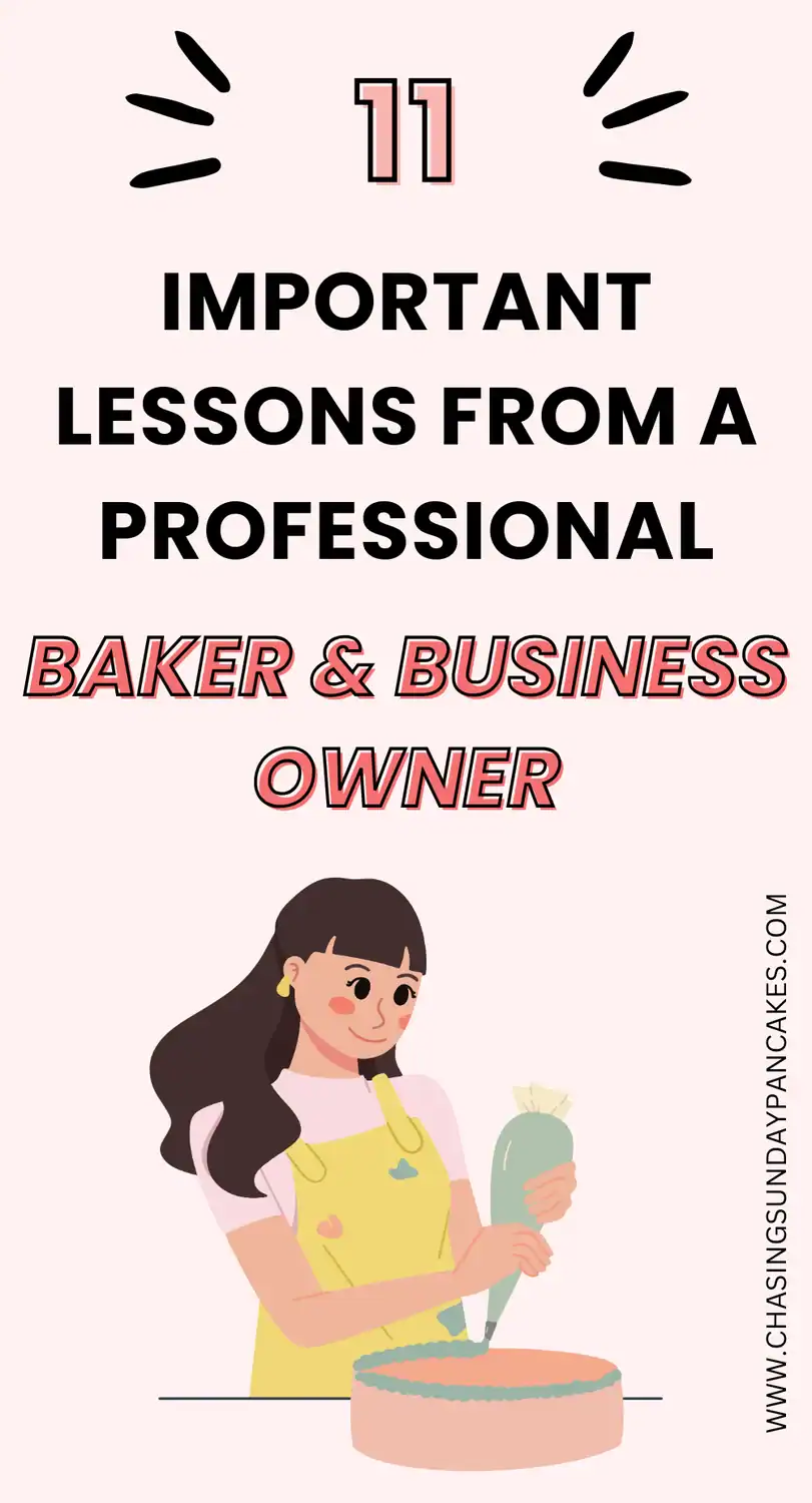 Pinterest pin image to save this post for later on becoming a baker
